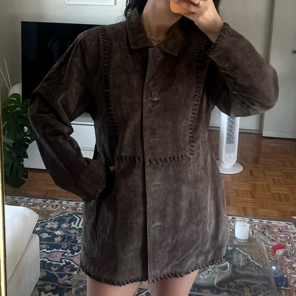 Vintage Linea by Louis Dell'Olio Dark Brown suede Jacket